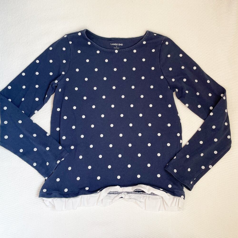 Lands End Polka Dot Top
